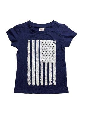 Swiggles Tshirt Girls 2T Blue White Flag Patriotic